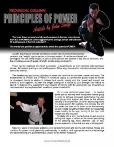 A blog on Martial Arts 'Power'