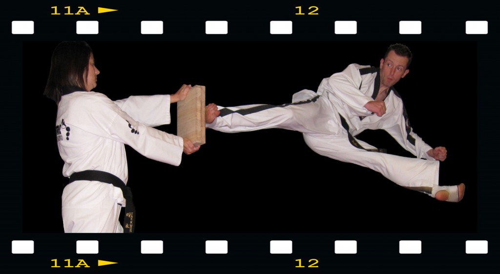 John Swift Taekwondo Jumping back kick